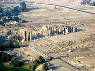 Ramesseum temple from the air