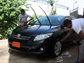 We clean our car after every dusty trip