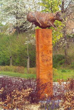 Het onstaan van Stier Lascaux, rotonde Meerssen 2002!
